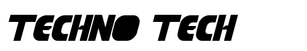 Techno Tech font preview